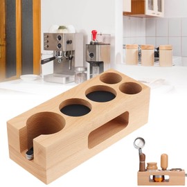 Espresso Tamping Station, 6in1 Adjustable Height Espresso Coffee Organizer Box, Wooden Espresso Organizer Station, Fit for Storage Espresso Tamper, Distributor, Portafilter & Puck Screen Accessories