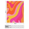 Retro 70S Pink and Orange Swirls Flannel Fleece Throw Blankets