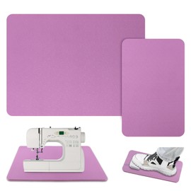 2 Sizes Sewing Machine Muffling Mat & Foot Pedal Mat, Reduce Sewing Machine & Pedal Vibrations, Movement and Slipping, Non Slip Serger Sewing Machine Mat for Quilting Embroidery(Purple)