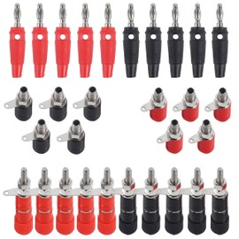 Set of 30 4mm Banana Plugs Connectors 4mm Banana Socket Connection Connectors for DIY Electrical Testing Universal Meter Measurement