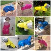 Waterproof Dog Raincoat, Adjustable Reflective Lightweight Pet Rain Clothes with
