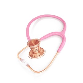 MDF Instruments ProCardial Cardiology Stethoscope, Lightweight Titanium, Adult, Dual Head, Pink Tube, Rosegold Chestpiece-Headset, MDF797TRG01