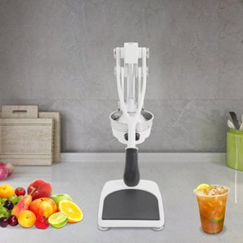 Manual Juicer Juice Extraction Machine Manual Fruit Press Squeezer for Orange Grape Lemon, Stainless Steel, Pointed/Flat Press Head, 9.7x7.5x18.9in