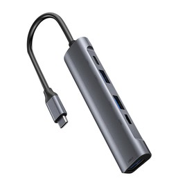 KICHOUSE Compact Type-c 5 Port USB Hub Multi USB Splitter for Laptop Computer Accessories Travel-Friendly Hub