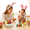 Bunnies in a Egg Cradle, Two Laughing Bunny Rabbits in
