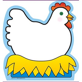 SHAPES ETC. 50 Sheets Hen Large Notepad 5in x 7in Barnyard Animals Cute Notes Farm Animal Crafts Messages Reminders School Decor Teacher Supplies Bulletin Boards Classroom Notepads VBS USA Made