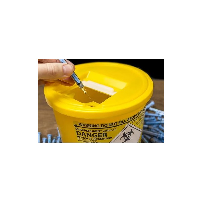 2X Sharpsguard Sharps Bin 5 Litre - Yellow (Multi Pack)