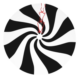 48" Black and White Peppermint Candy Christmas Tree Skirt, Tree Mat Base Cover for Xmas Festive Holiday Party Decoration Ornaments