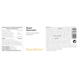 Super Quercetin - Reduces Allergies - Strengthens Immunity - Absorbs 70% Better Than Conventional Quercetin - 60 Vegan Capsules Supersmart