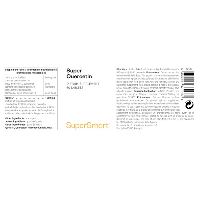Super Quercetin - Reduces Allergies - Strengthens Immunity - Absorbs