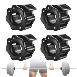 Pack of 4 Dumbbell Clasps, Quick Release, Dumbbell Clasps, 25 mm, Dumbbell Bar, Quick Release, Barbell Clamps, Quick Lock for Workout, Weightlifting, Black
