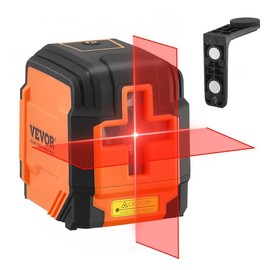 VEVOR Laser Level, Max. 2000ft, 360 Degree Self Leveling Green Cross Line Laser, 5 Rotation Speeds & 4 Scanning Angles Adjustment, IP66 Waterproof Remote Control Manual Self-leveling Mode Portable Tool:_Single Laser Receiver - 197 ft Working Range