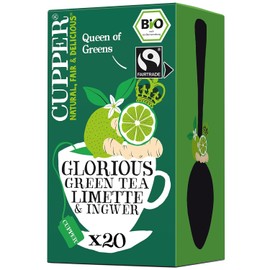 Cupper Fair Trade Organic Lime & Ginger Green Tea - 20 Unbleached Tea Bags
