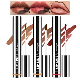 Pakivs 3Pcs Removable Lip Liner Set,Pencil-Peel Off Lip Liner Tattoo,Long Lasting Peel Off Lip Stain Matte Waterproof Lip Liner Pencil for Womem (3, a)