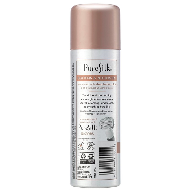 Pure Silk Vanilla Shea Butter Spa Therapy Shave Cream for