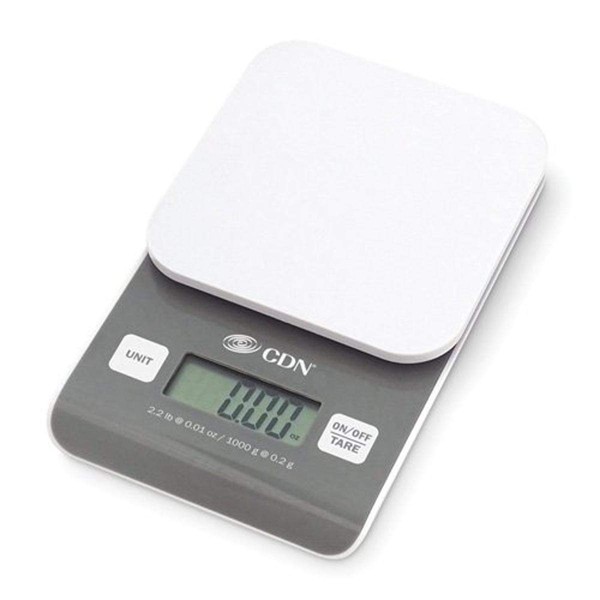 CDN SD0202 Digital Precision Scale 2 lb./1000 g, 1.15" Height, 4.5" Width, 7" Length