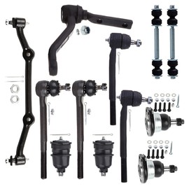 ASAPE 12 Pcs Suspension Kit - Fit 1978-1987 for GMC Caballero 1978-1981 for Pontiac LeMans, Include - Front Inner and Outer Tie Rod End Idler Arm Center Link Front Ball Joint Front Sway Bar End Link