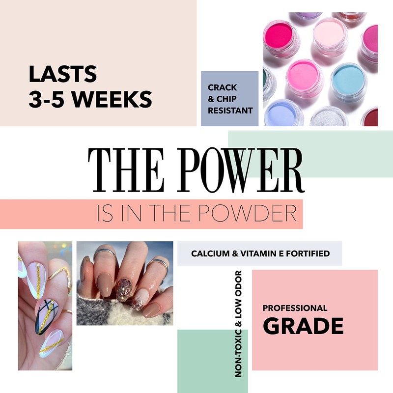 Revel Nail Dip Powder - White and Pink Dip Powder
