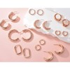 9 Pails Rose Gold Hoop Earrings set for Women Trendy,Hypoallergenic