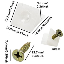 50 Pcs Drawer Supports, Kitchen Drawer Front Fixing Brackets,Drawer Supports for Sagging Drawers for Various Furniture, Bookcases, Drawers, Cabinets, Wardrobes, Etc.