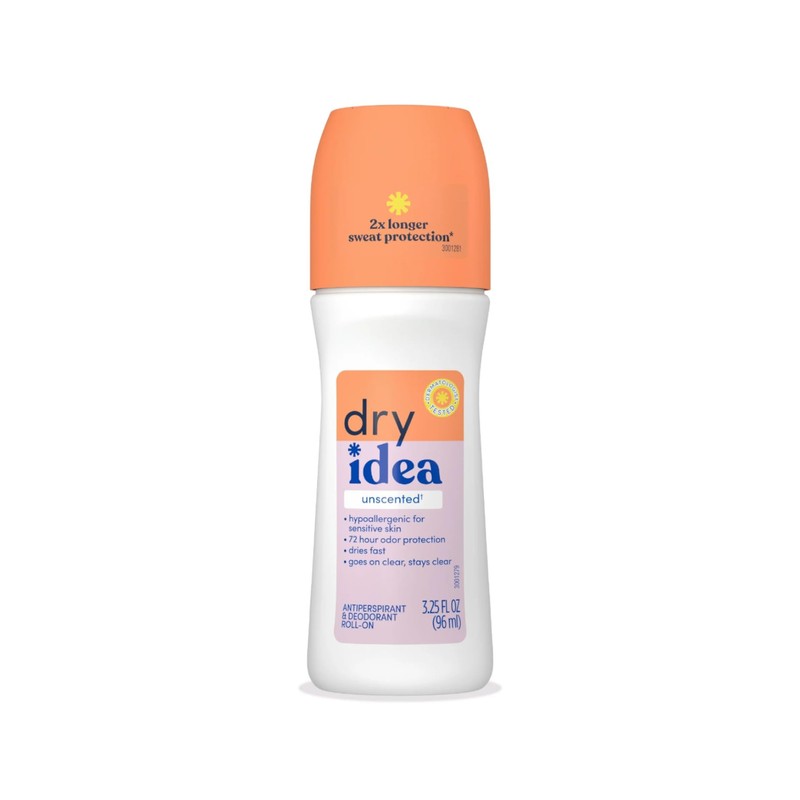 Dry Idea Anti Perspirant Deodorant Roll On Unscented 3.25 Ounce