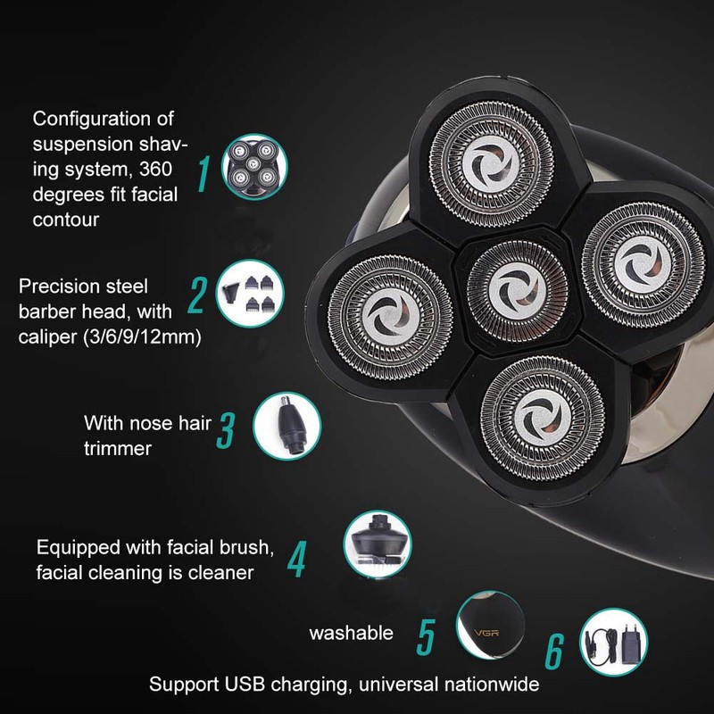 VGR 4 In 1 MultiFunctional Electric Shaver Set Beard Shaving