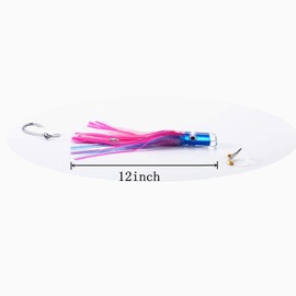 11inch Trolling Tuna Lure for Mahi Marlin Dolphin Wahoo Shark Sailfish with Rigged Hooks Big Game Fishing Saltwater Lure Deep Sea