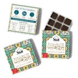Oud Al Teeb Bakhoor by Dukhni | 3 Boxes x 9 Piece Each | Arabic Bakhoor Incense | Sweet Fruity Oud Blend | Perfect for Prayer Time | to Relax & Meditate | Handmade Traditional Recipe