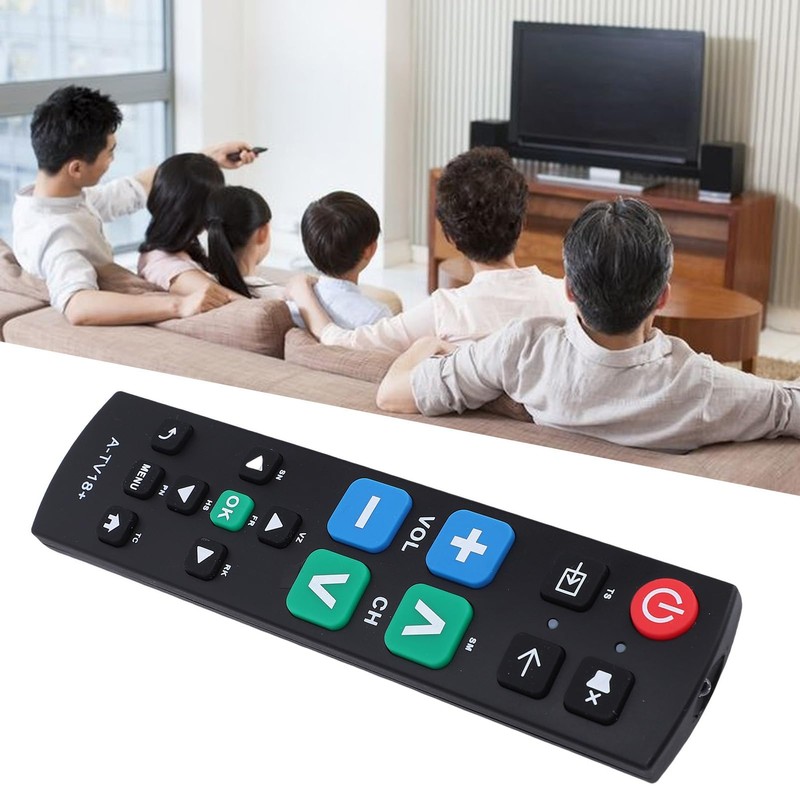 VELATEMOR Universal TV Remote Control with Big Buttons for Seniors,