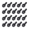 sourcing map M6 x 20mm Carbon Steel Phillips Pan Head