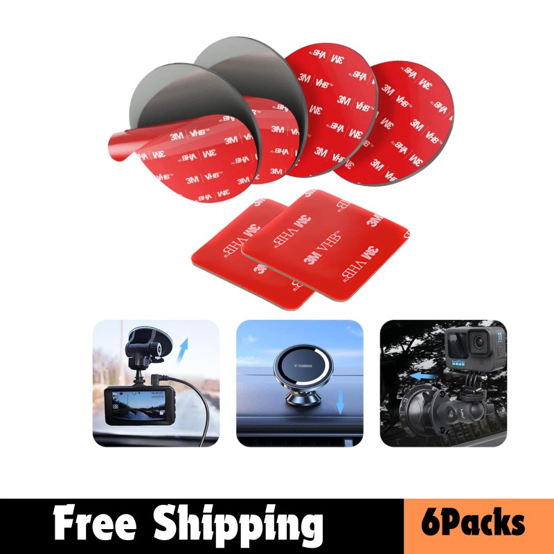 dose not apply Double Sided Adhesive Pads.Sticky Dash Cam Mounting