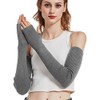 Novawo Wool Blend Long Fingerless Gloves Winter Warm Arm Warmer