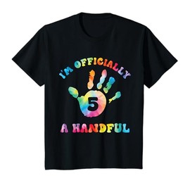 Retro I'm Officially Handful 5th Birthday Boy Girl Turning 5 T-Shirt