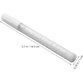 ibasenice Rotulador de esmalte de uñas blanco de secado rápido, pintura