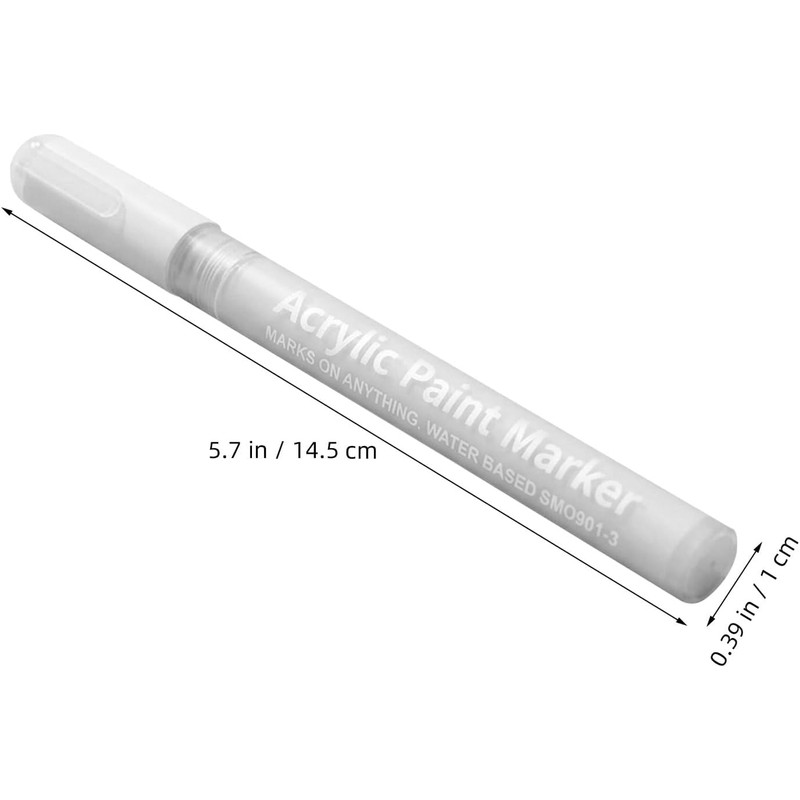 ibasenice Rotulador de esmalte de uñas blanco de secado rápido,