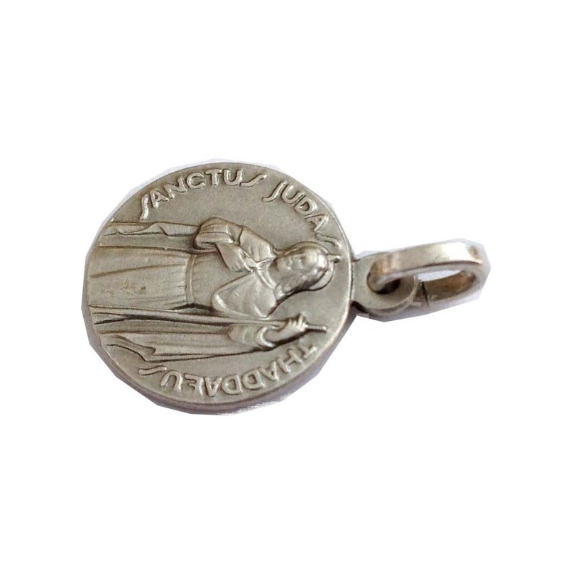 I G J Medal of Saint Jude Thaddeus Sterling Silver