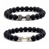 RINHOO FRIENDSHIP 2 PCS Dumbbell Bracelet for Man Gym Bracelet