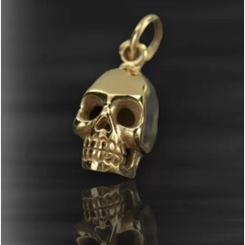 Unbranded Medium Skull Jewelry Charm for Bracelet or Necklace or Earrings Bronze 16x7mm