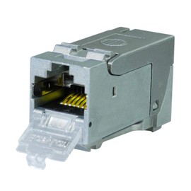 AIXONTEC Cat.6A Class EA Keystone Jack RJ45 Module Socket 500 MHz 10 Gbit Fully Shielded Toolless Mounting Toolless RJ-45 Adapter Cat.7 Installation Cable Cat 7 Installation Cable up to 9.0 mm