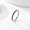 Silvora Dainty CZ Band Rings 2mm Thin Slim Ring Promise