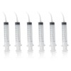 6 Pack 12cc Dental Irrigation Syringes ,Curved Tip Oral Care