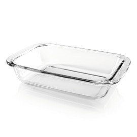 GOURMETmaxx Pirofila per friggitrice ad aria calda e forno, 800 ml, in vetro borosilicato, rettangolare, teglia piccola per preparare, cuocere e servire, per friggere e cuocere