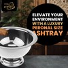 Stinky Cigar Personal Size Ashtray, Stainless Steel - Compact, Durable