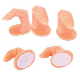 DNHCLL 6PCS Practice Fake Finger Practice Model For Hand Nail Art Training Display DIY Decoration Tool