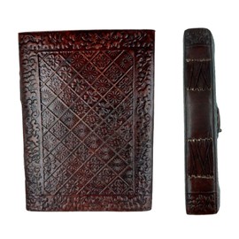 OVERDOSE Lapis Stone Journal With Brass C-Lock - Handmade Journal For Students, Office Bound Leather Journal for men & women | Sketchbook | Notebook Diary - 5 x 7 inches | 12 x 17 cm | A6