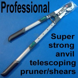 Gardenline K252L Heavy-Duty Strong 1.6" Ratchet Anvil Lopper Pruner Trimmer Telescoping 33"
