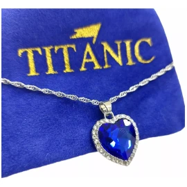 Dtup Collar Titanic Corazón Del Mar Original + Bolsa Terciopelo