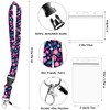 Flower ID Badge Holder with Lanyard for Women, Stylish Badge