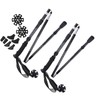 1Pair 5Sections Folding Damping Alpenstock Inner Lock Telescopic Hiking Walking