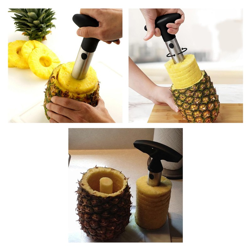 Pineapples Cutter Plastic Stainless Steel Ergonomic Handle Easy to Use